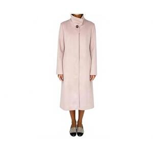 NEW COLE HAAN stand collar wool blend coat in pink